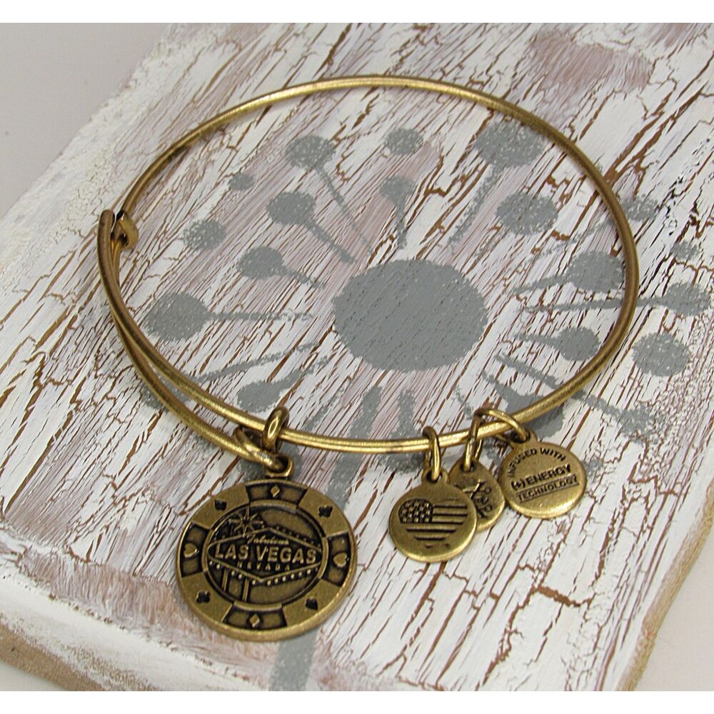 Alex and Ani Las Vegas Poker Chip Charm Bangle Bracelet Discontinued
